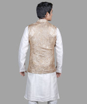 Golden Glory Brocade Nehru Jacket Set