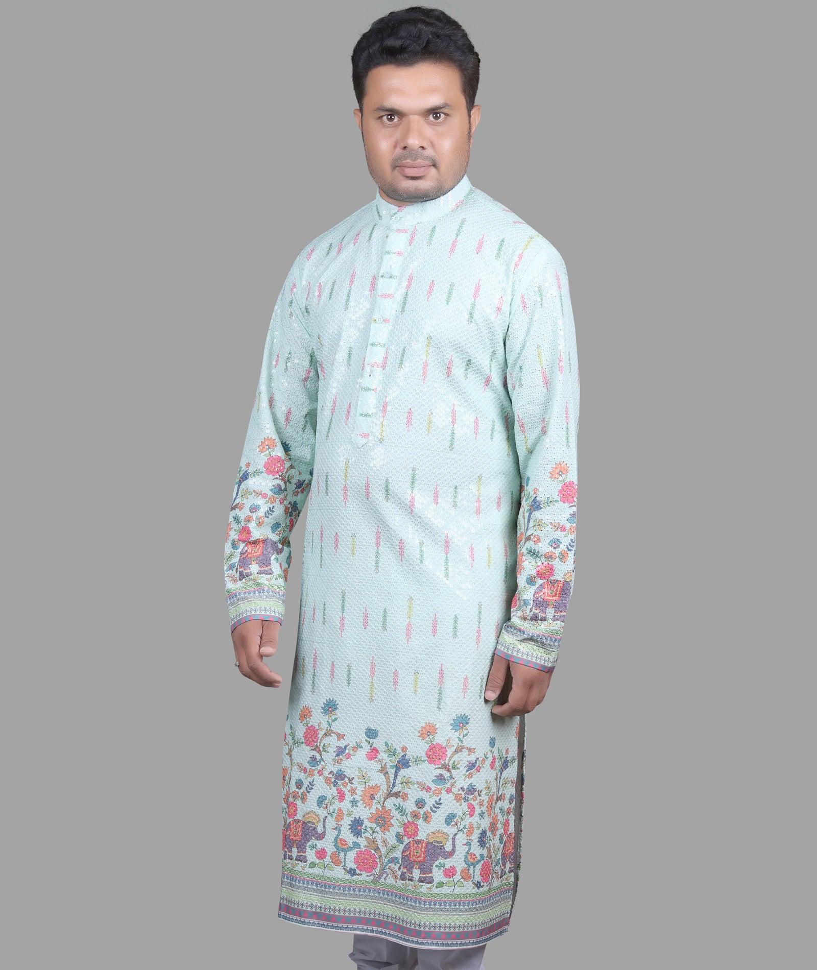Mint Royalty Printed Festive Kurta