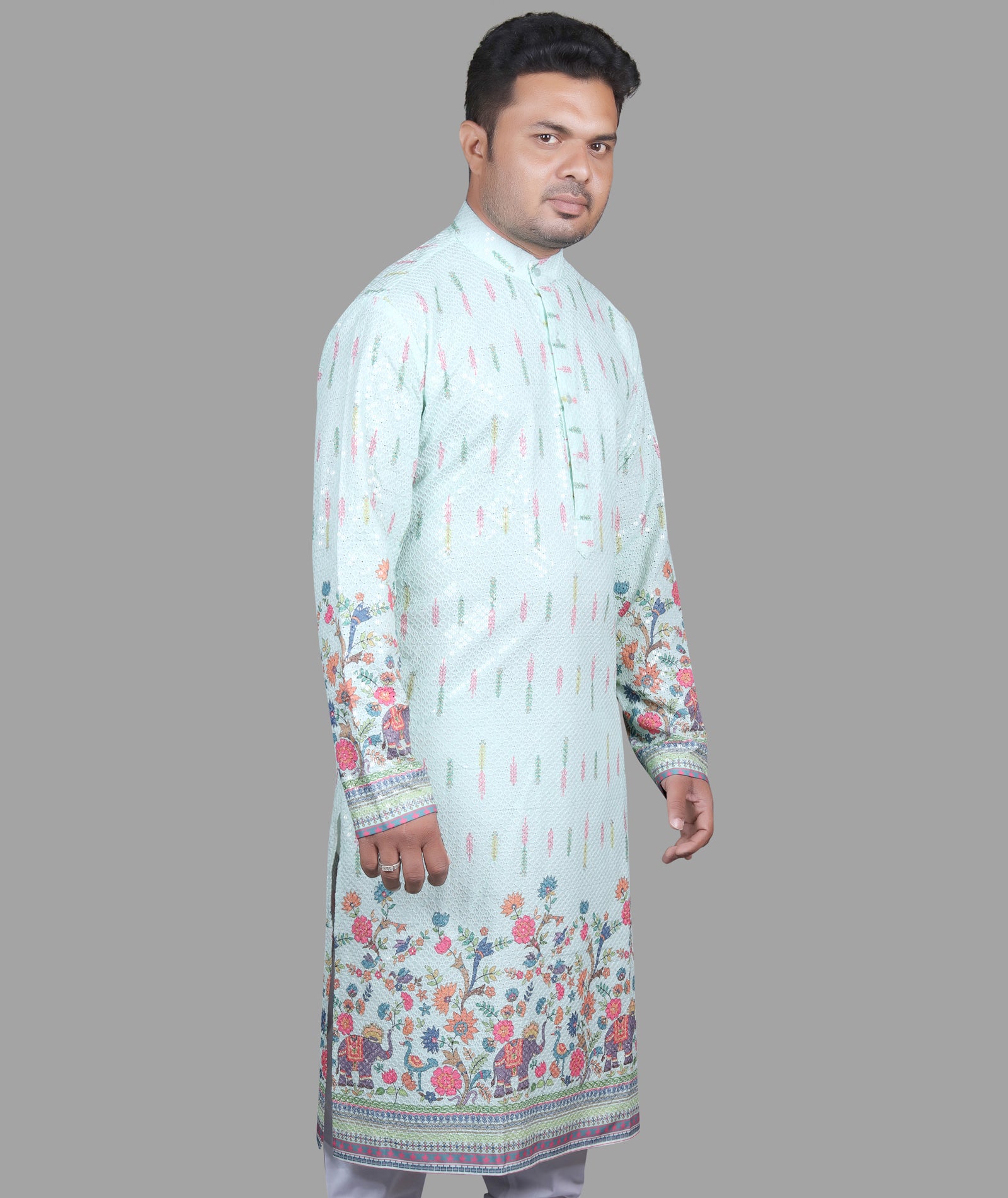 Mint Royalty Printed Festive Kurta