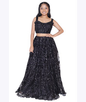 Midnight Spark Sequin Lehenga Set