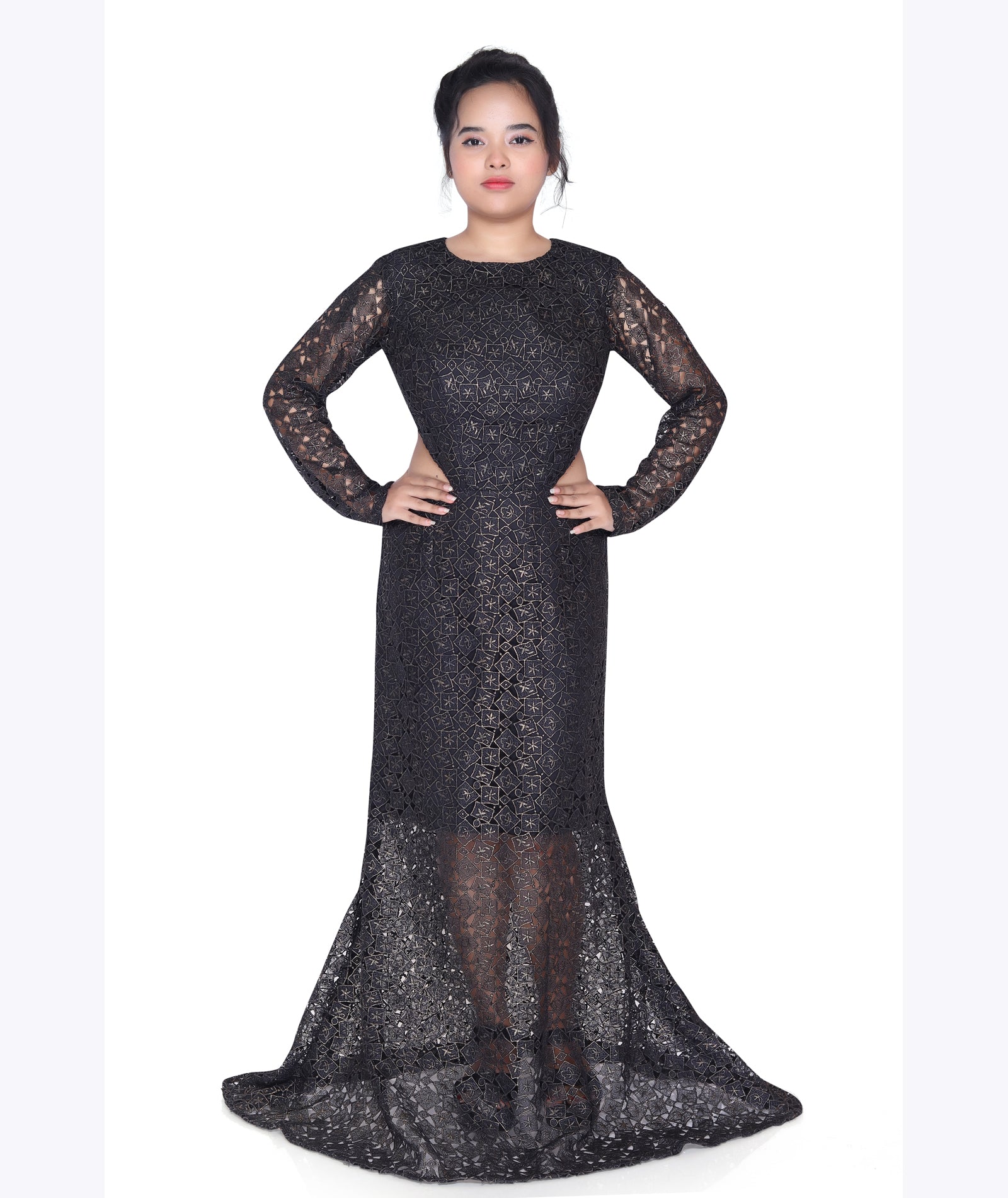 Noir Grace Lace Gown
