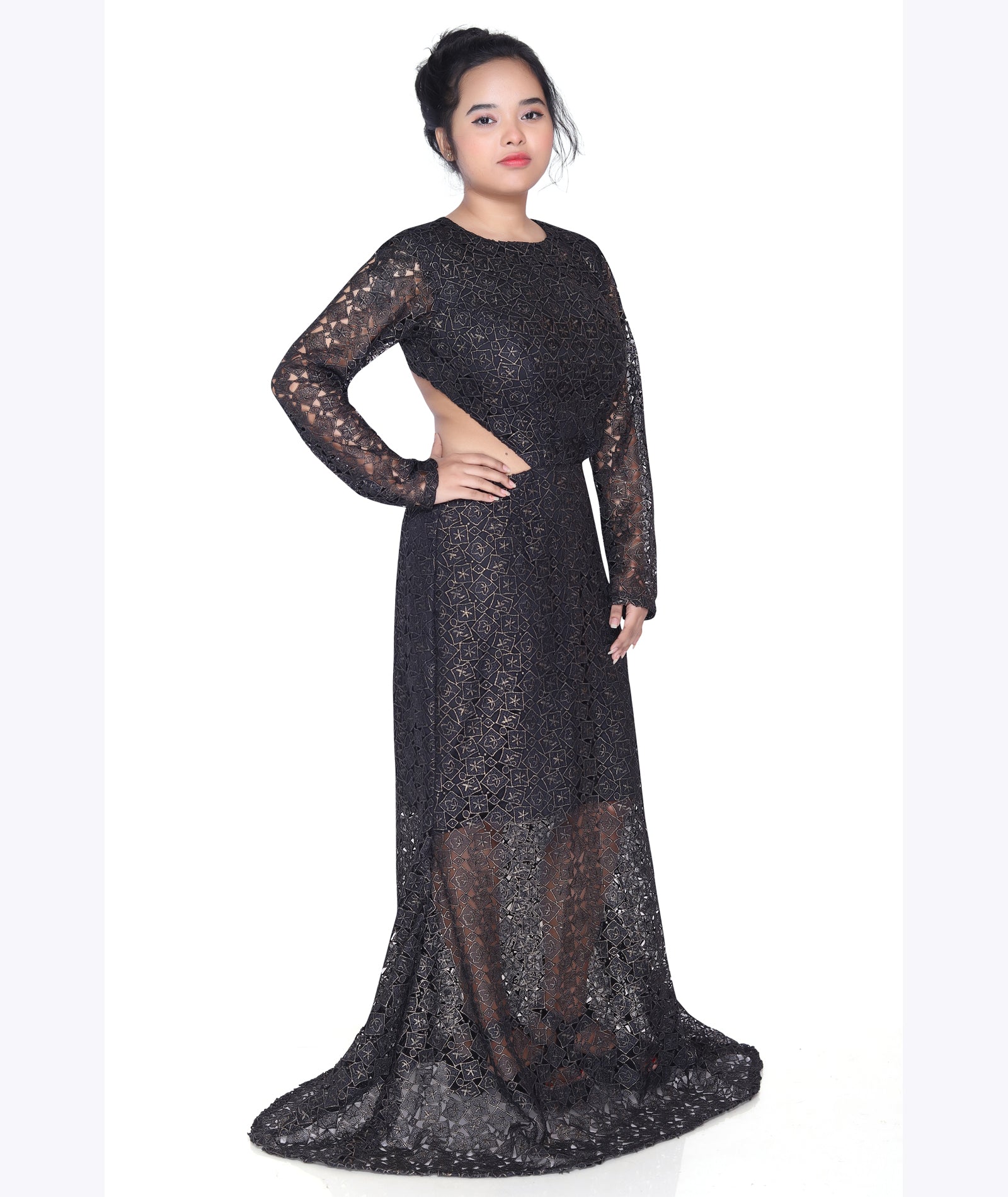 Noir Grace Lace Gown