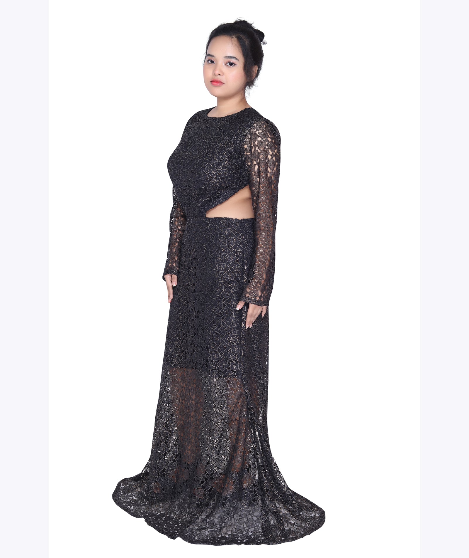 Noir Grace Lace Gown