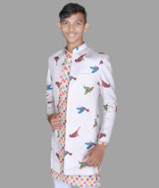 Festive Flight Printed Kurta Jacket Set