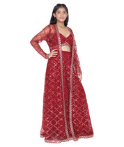 Royal Red Embroidered Lehenga