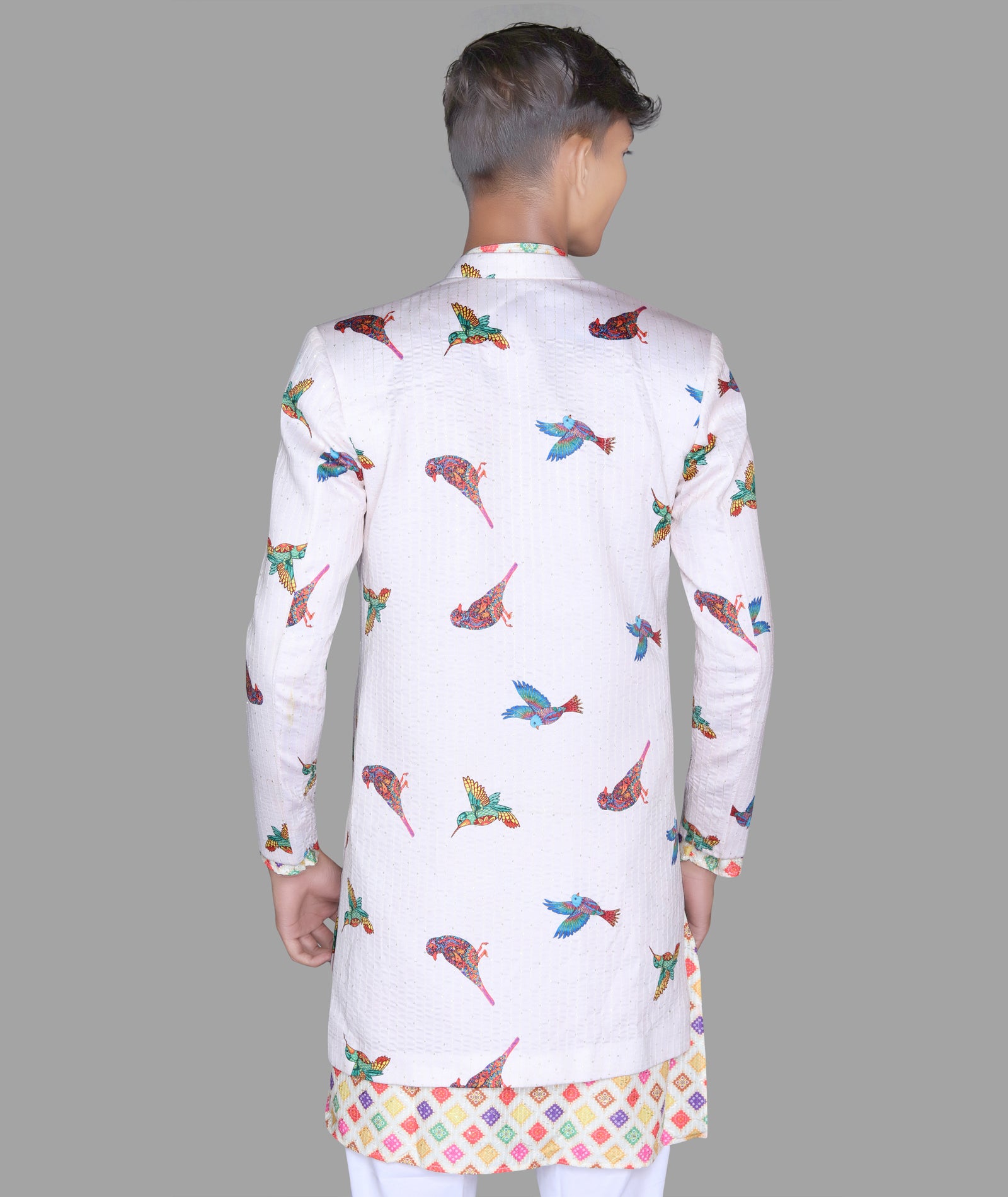 Festive Flight Printed Kurta Jacket Set