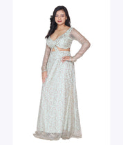 Mint Frost Sequin Gown Set