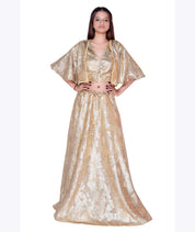 Golden Luxe Cape & Skirt Co-Ord Set