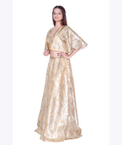 Golden Luxe Cape & Skirt Co-Ord Set