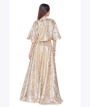 Golden Luxe Cape & Skirt Co-Ord Set