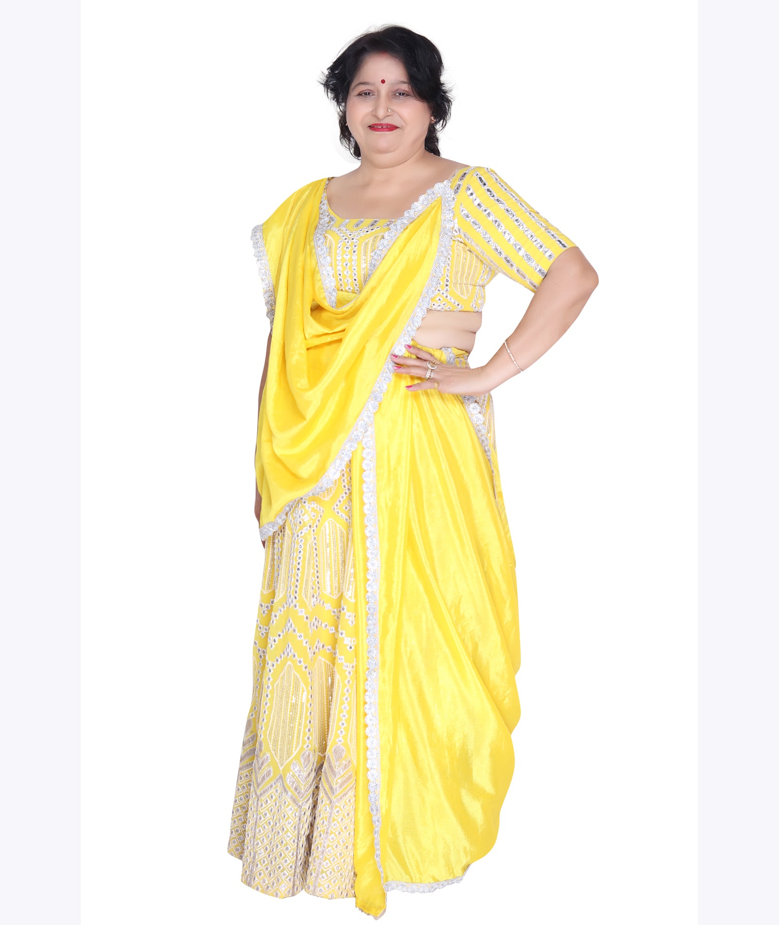 Sunshine Radiance Embroidered Lehenga Set