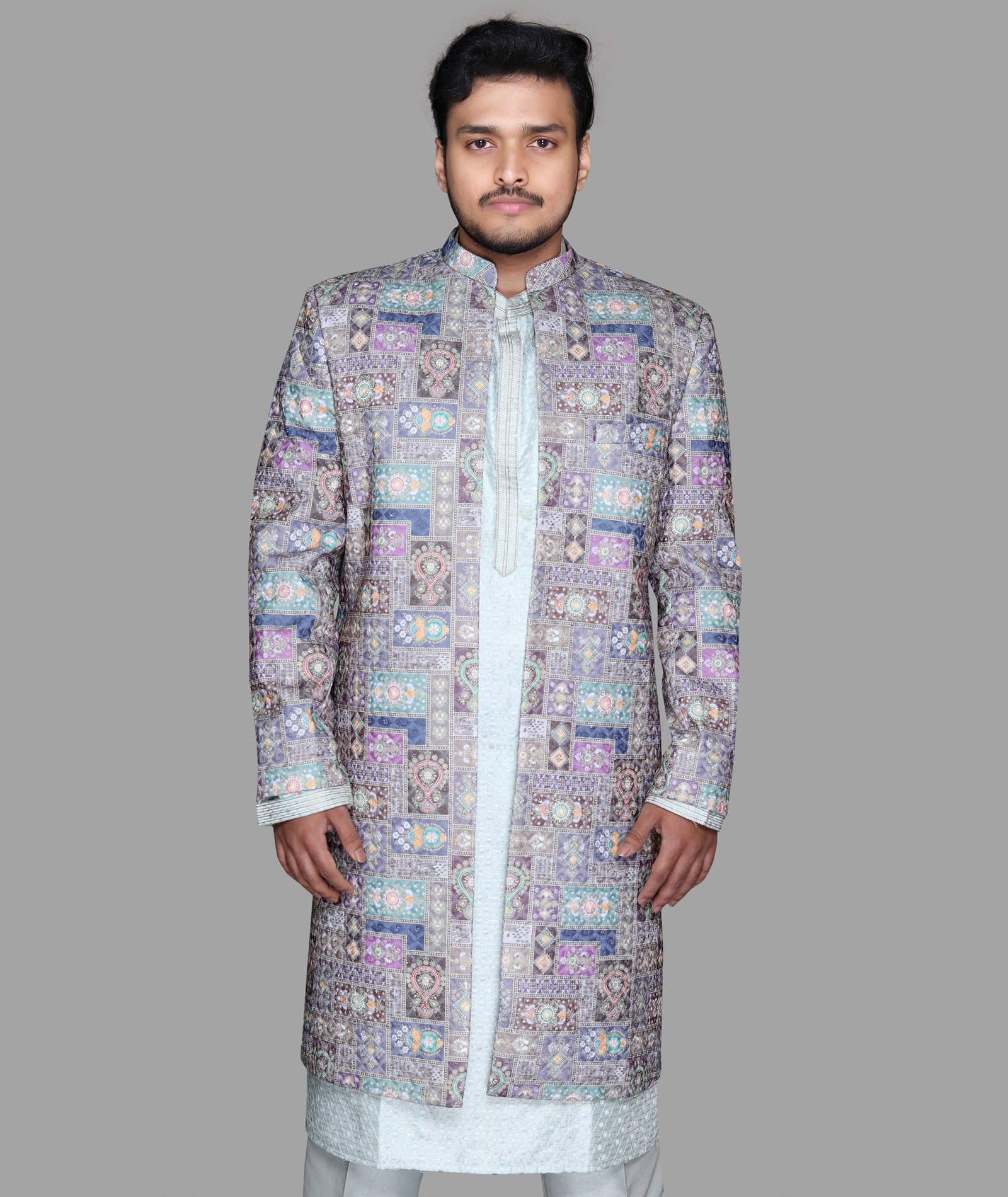 Regal Mosaic Embroidered Sherwani