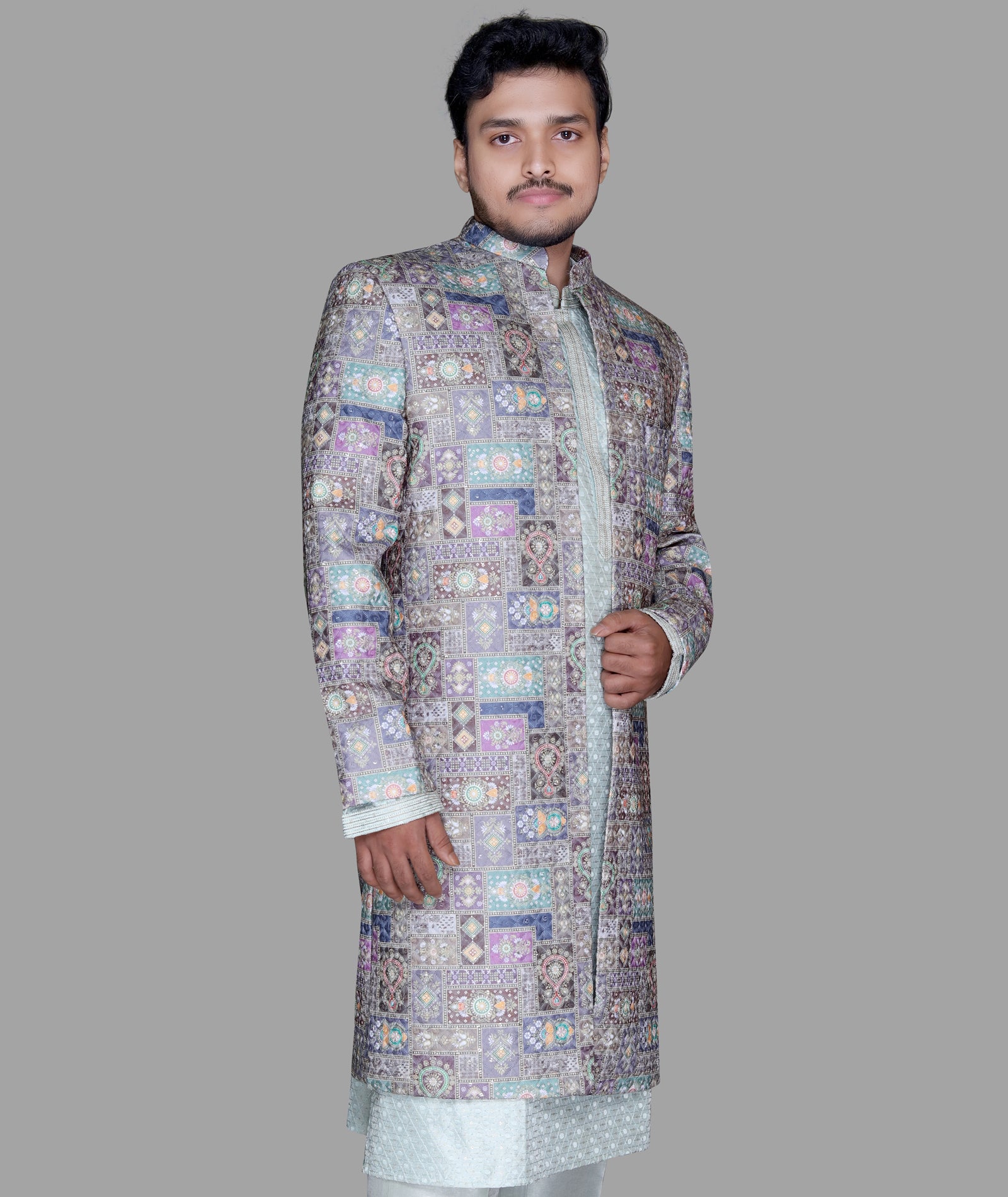 Regal Mosaic Embroidered Sherwani