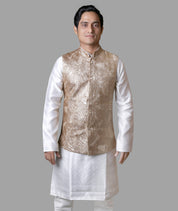 Golden Glory Brocade Nehru Jacket Set